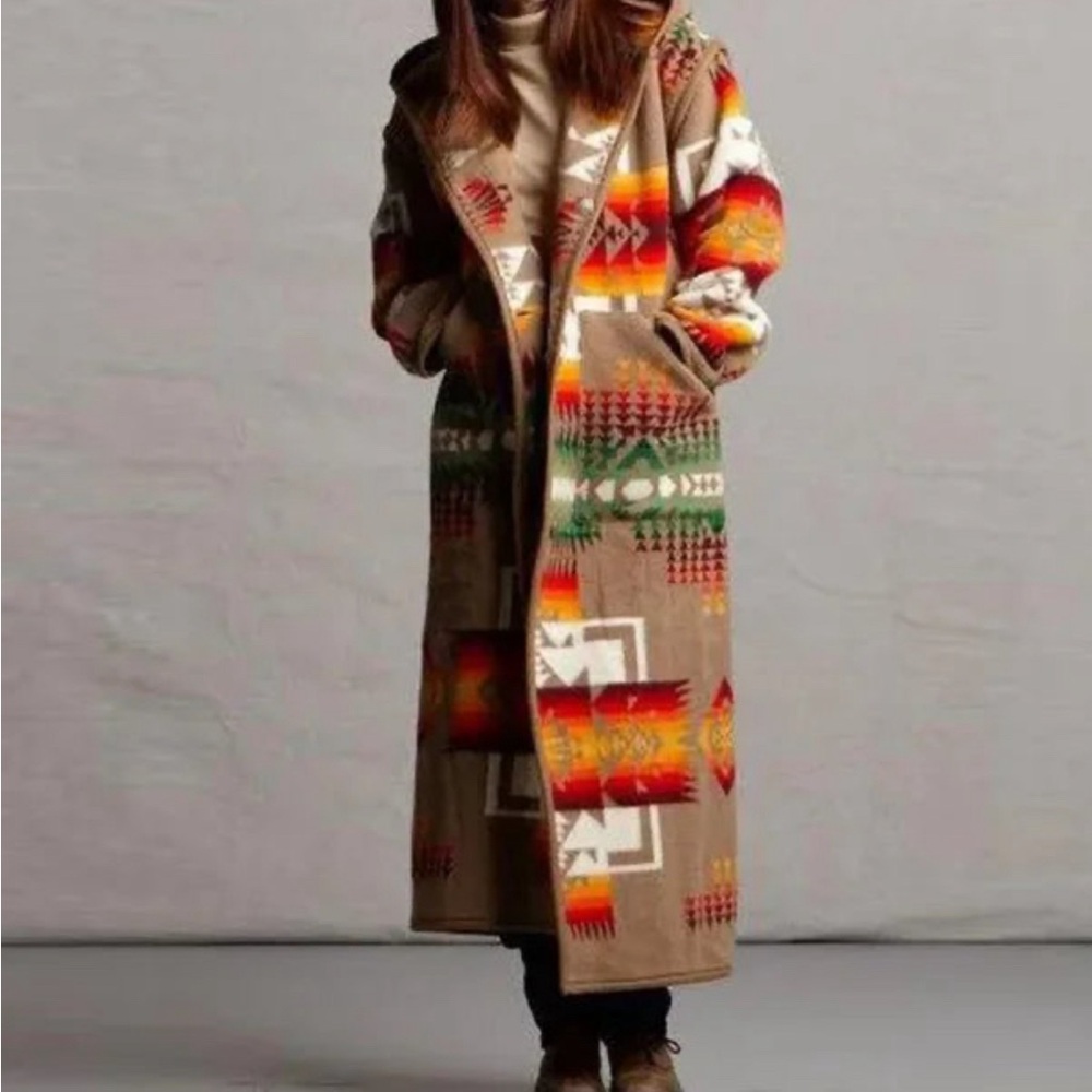 Stylish Southwestern Hooded Coat In Size S5XL Various Colors